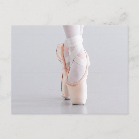 Carte Postale Danseur de ballet Chaussures Pointe Chaussons Rose (Devant)