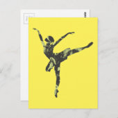Carte Postale Danseur de ballet moderne danse moderne (Devant / Derrière)