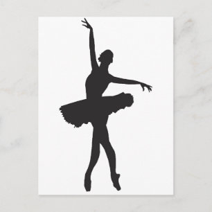 Carte Postale DANSEUR DE BALLET (silhouette de Ballerina) ~.png