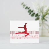 Carte Postale Danseur de ballet sur un clavier       (Debout devant)