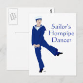 Carte Postale Danseur de cornemuse (Devant / Derrière)