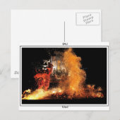 Carte Postale Danseur de feu balinais (Devant / Derrière)