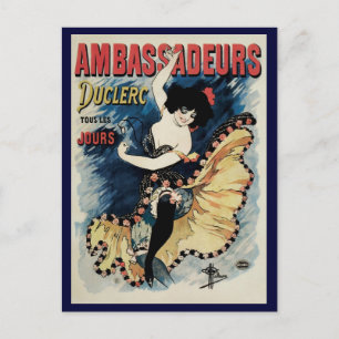 Carte Postale Danseur de flamenco Art Nouveau vintage, Ambassade