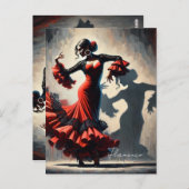 Carte Postale Danseur de flamenco espagnol (Devant / Derrière)