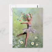 Carte Postale Danseur de fleurs (Devant / Derrière)