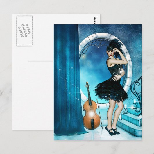 Carte Postale Danseur de jazz (Devant / Derrière)