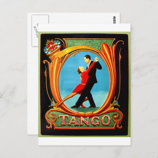 Carte Postale Danseur de tango (Devant / Derrière)