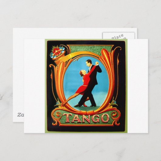 Carte Postale Danseur de tango (Devant / Derrière)
