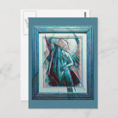 Carte Postale Danseur de ventre Art Déco Cubiste (Devant / Derrière)