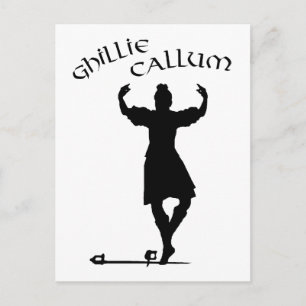 Carte Postale Danseur des Highlands écossais Ghillie Callum