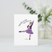 Carte Postale Danseur des Highlands Violet (Debout devant)