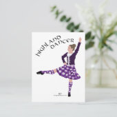 Carte Postale Danseur des Highlands Violet (Debout devant)