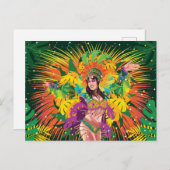 Carte Postale Danseur du carnaval de Rio (Devant / Derrière)