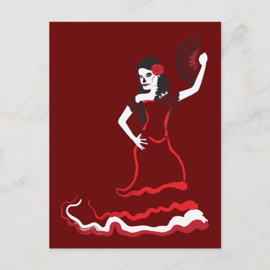 Carte Postale danseur du crâne à sucre espagnol (Devant)