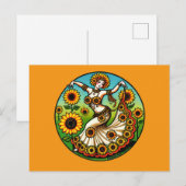 Carte Postale Danseur du ventre de tournesol (Devant / Derrière)