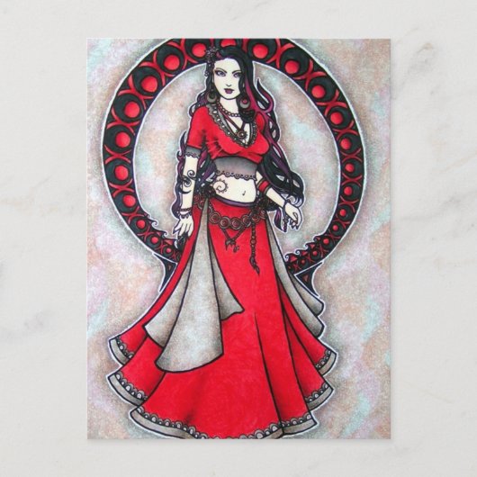 Carte Postale Danseur du ventre Scorpio Gothic Moon (Devant)