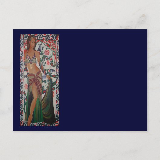 Carte Postale Danseur Du Ventre Turc Avec Arrière-Groupe D'Art T (Devant)