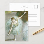 Carte Postale Danseur en vert | Edgar Degas<br><div class="desc">Danseuse en vert (1883) de l'impressionniste français Edgar Degas. Degas est célèbre pour ses dessins pastel et ses peintures à l'huile. Il était un maître dans la représentation du mouvement, comme on peut le voir dans ses nombreuses oeuvres de danseurs de ballet. Utilisez les outils de conception pour ajouter du...</div>