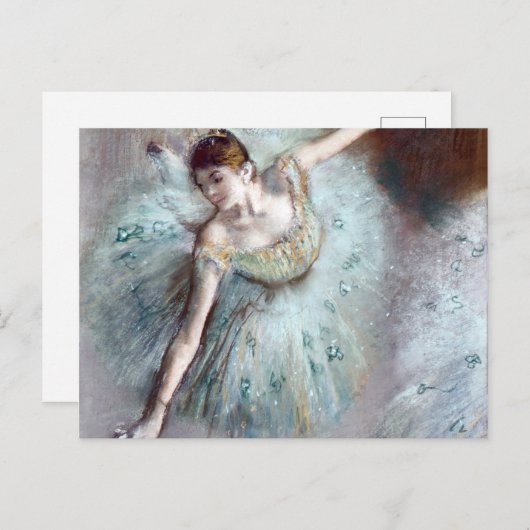 Carte Postale Danseur en vert par Edgar Degas (Devant / Derrière)