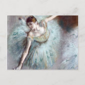 Carte Postale Danseur en vert par Edgar Degas (Devant)