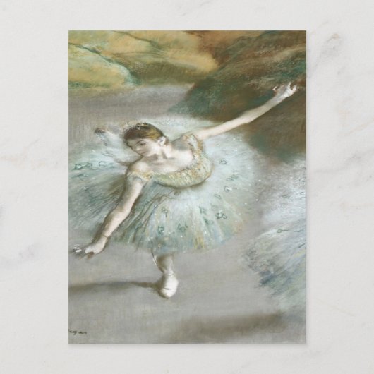 Carte Postale Danseur en vert par Edgar Degas (Devant)
