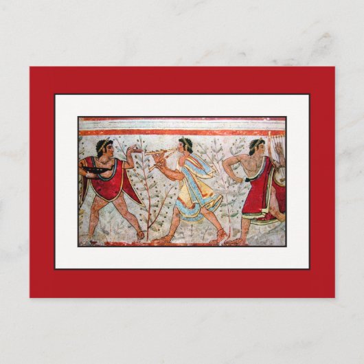 Carte Postale Danseur étrusque et musiciens (Devant)