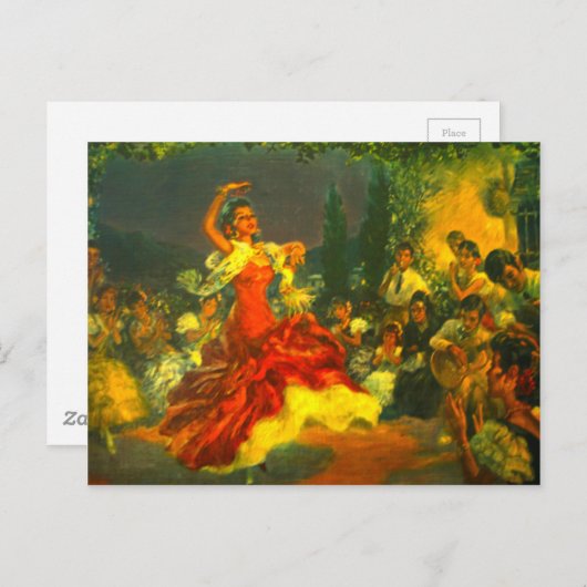 Carte Postale Danseur flamenco (Devant / Derrière)