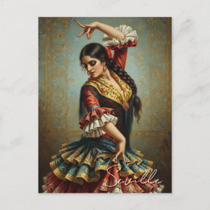 Carte Postale Danseur flamenco de Séville Espagne