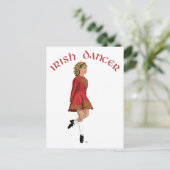 Carte Postale Danseur Irlandais en Rouge (Debout devant)