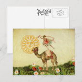 Carte Postale Danseur vintage sur un chameau (Devant / Derrière)