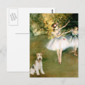 Carte Postale Danseur - Wire Fox Terrier #1 (Devant / Derrière)