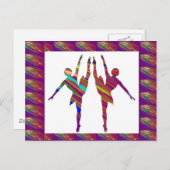 Carte Postale Danseurs BALLET : Formations de danse très artisti (Devant / Derrière)