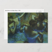 Carte Postale Danseurs bleus par Edgar Degas, Impressionnisme Vi (Devant / Derrière)