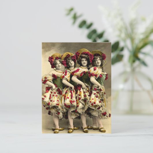 Carte Postale Danseurs cancan effrayants (Debout devant)