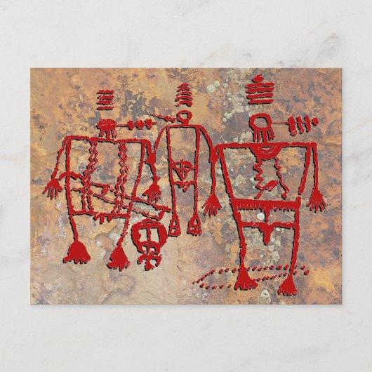 Carte Postale Danseurs cérémoniels Petroglyph (Devant)