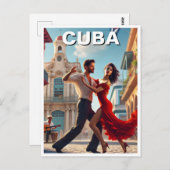 Carte Postale Danseurs Cuba Cha-Cha (Devant / Derrière)