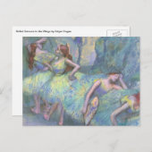 Carte Postale Danseurs de ballet dans les ailes par Edgar Degas (Devant / Derrière)