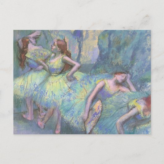 Carte Postale Danseurs de ballet dans les ailes par Edgar Degas (Devant)