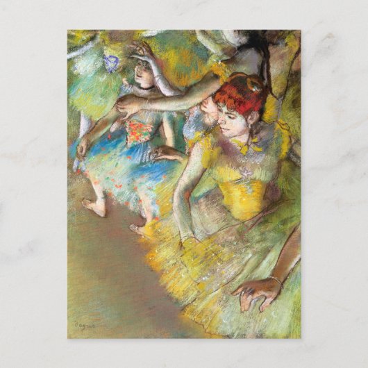 Carte Postale Danseurs de ballet sur scène par Degas (Devant)