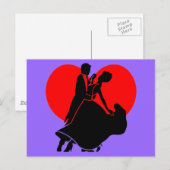Carte Postale Danseurs de coeur (Devant / Derrière)