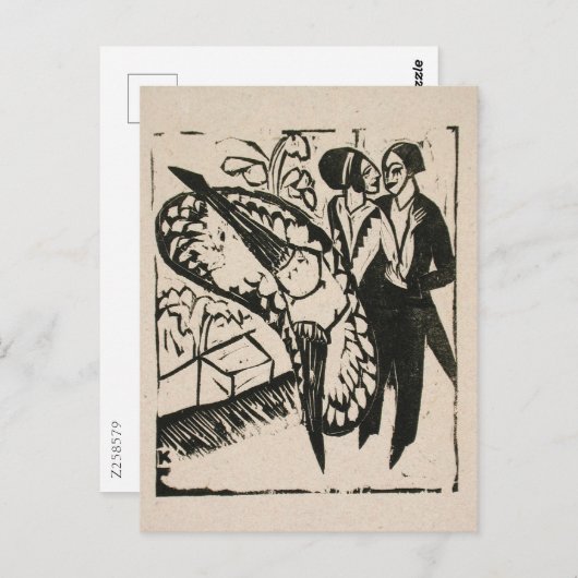 Carte Postale Danseurs De Fling, Kirchner (Devant / Derrière)