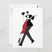 Carte Postale danseurs de tango (Devant / Derrière)
