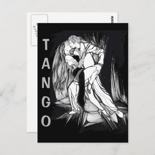 Carte Postale Danseurs de tango (Devant / Derrière)