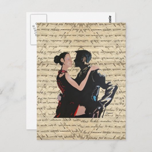 Carte Postale Danseurs de tango (Devant / Derrière)