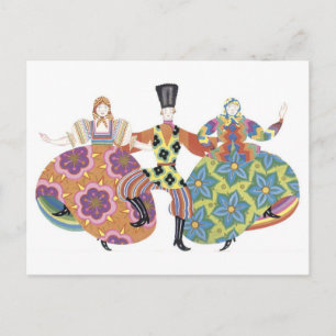 Carte Postale Danseurs déco