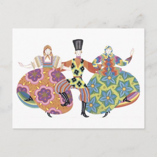 Carte Postale Danseurs déco (Devant)