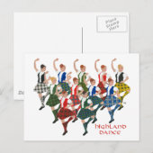 Carte Postale Danseurs des Highlands écossais (Devant / Derrière)