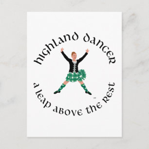 Carte Postale Danseurs des Highlands un cran au-dessus du reste