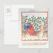 Carte Postale Danseurs devant Broom Plantes, 13ème siècle (Devant / Derrière)