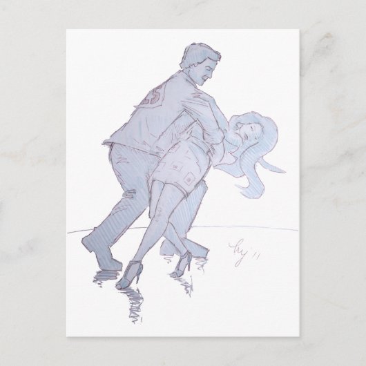 Carte Postale Danseurs du Concours Moderne Jive Ceroc (Devant)